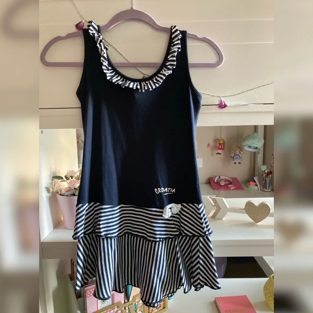 🌸3/$30🌸 Girls’ Navy Blue Ruffle Croatia Dress 👗🇭🇷